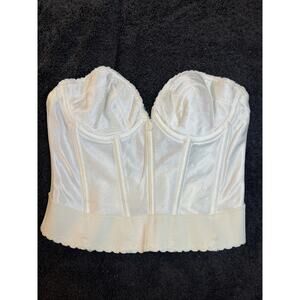 Vtg JCPenney Adonna 2340 Strapless Bustier Corset Bra Underwire 36A White